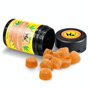 Peach Mango Flavored Solventless Gummies - 10x 10mg/gummy