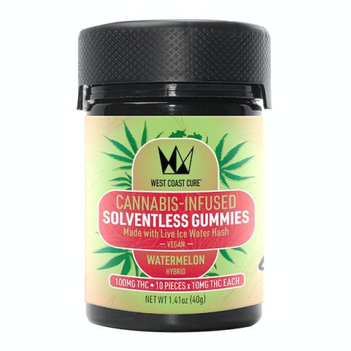 Watermelon Flavored Solventless Gummies - 10x 10mg/gummy