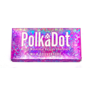 Polkadot milk couverture – psilocybin infused chocolate bar Dispenseroo